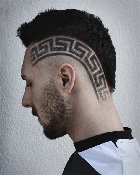 haircut versace design|How to cut a Versace Motif haircut design .